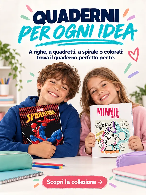 Quaderni per ogni idea: A righe, a quadretti, a spirale o colorati: trova il quaderno perfetto per te