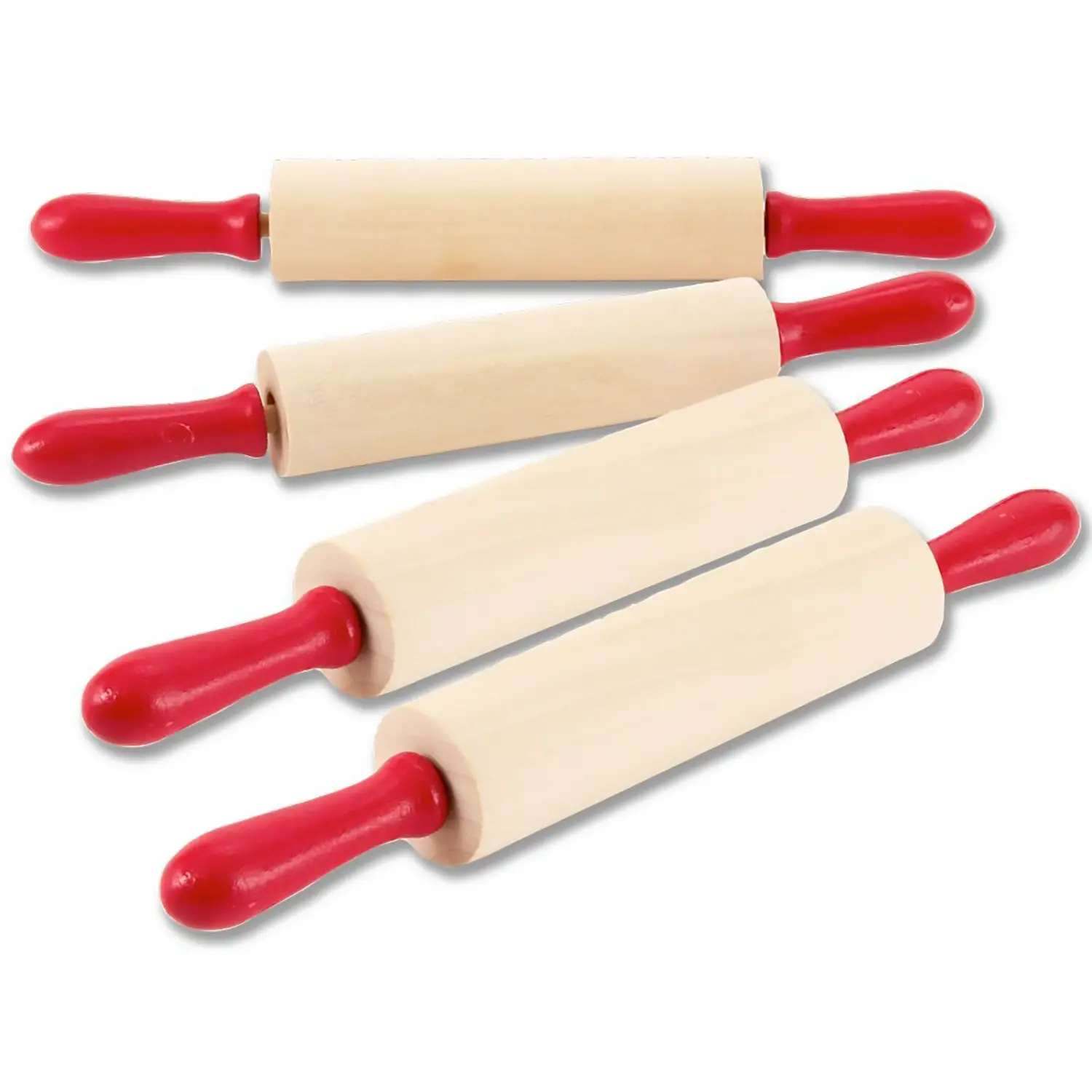 Mattarello Liscio in Legno - Lunghezza 21 cm - Diametro 4 cm - Paste per modellare