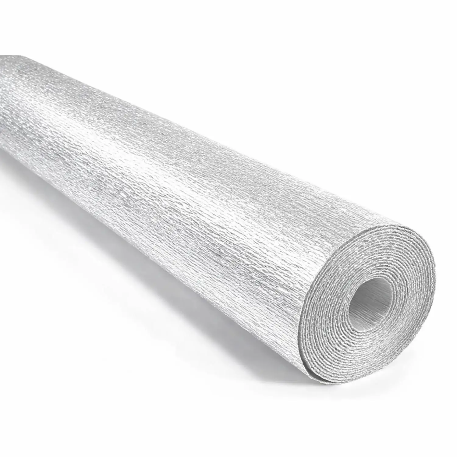 Carta Crespa Pesante Metallizzata Argento 180 g/m² - Rotolo 50 x 250 cm - Carta e cartoncino