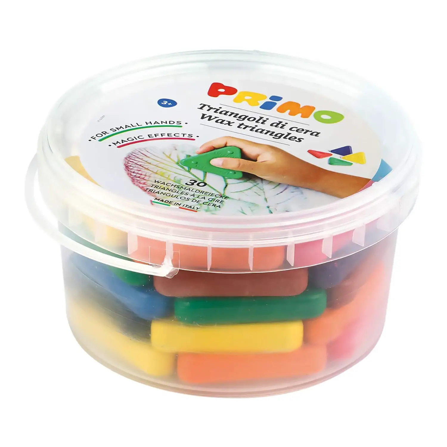 Triangoli di Cera Primo – 30 Pezzi in 12 Colori - Pastelli a cera