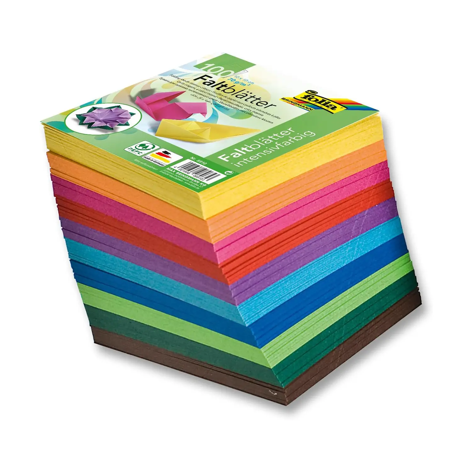 Carta Origami 10x10 cm - Blocco 100 Fogli 70 gr/mq - Carta e cartoncino