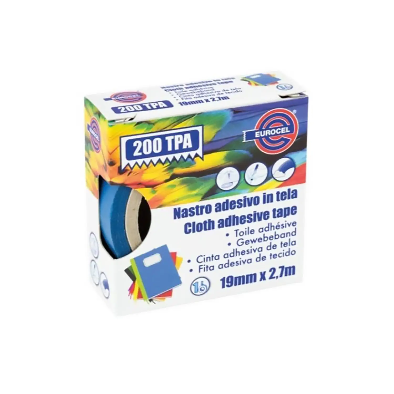 Nastro Telato Adesivo 19mm. Blu - Nastri adesivi e colle