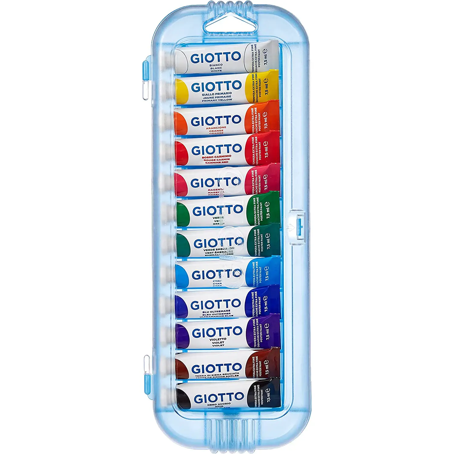 Colori a Tempera Giotto 7,5 ml - Astuccio 12 Tubetti - Tempere