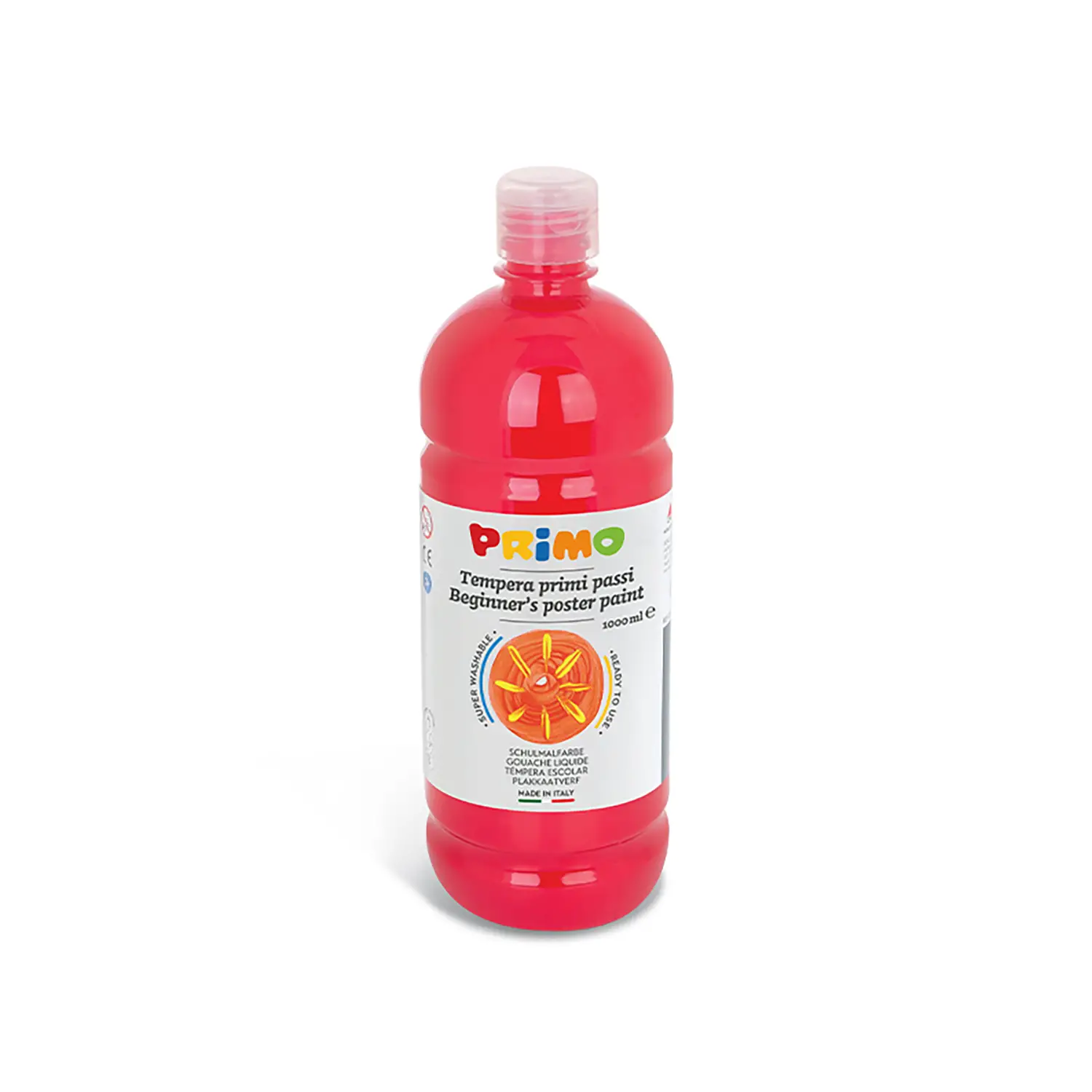 Tempera Pronta Primi Passi Primo 1000 ml. Rosso Vermiglio - Tempere