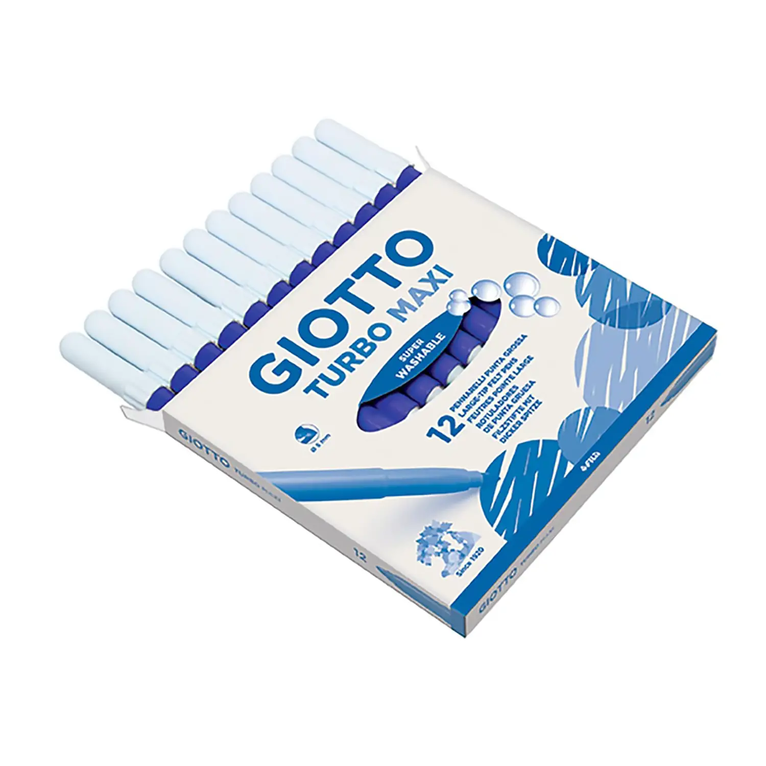 Pennarelli Turbo Maxi Giotto - 12 Pezzi • Blu - Pennarelli