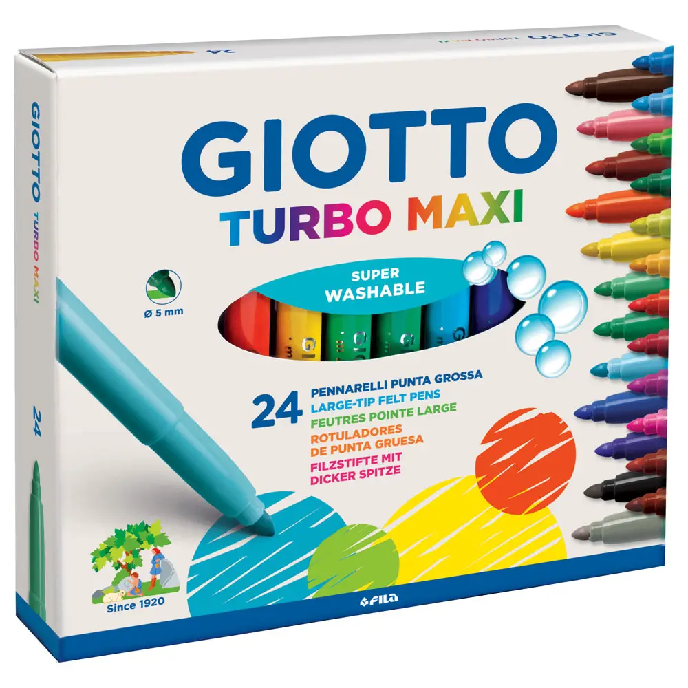 Pennarelli Turbo Maxi Giotto – Astuccio 24 Colori - Pennarelli