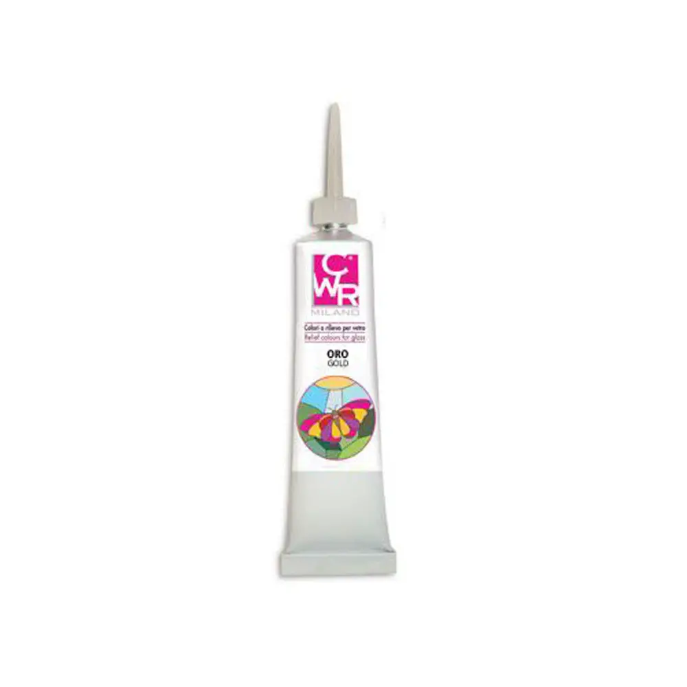 Pasta Imitazione Piombo Oro 20 ml – Contorni Dorati per Vetrate e Decorazioni Artistiche - Colori per vetro e ceramica