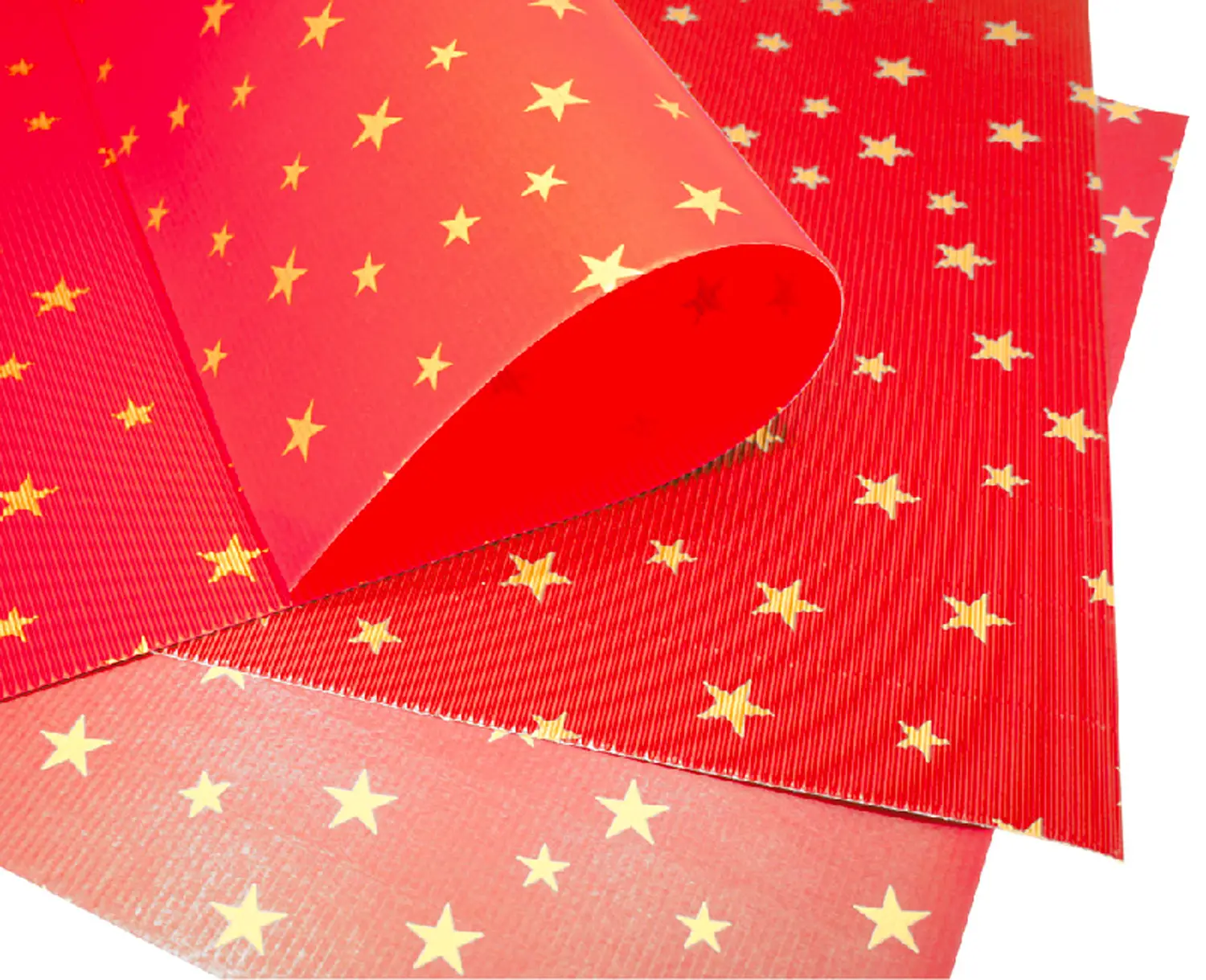 Cartoncino Ondulato Stelle Rosso - Carta e cartoncino