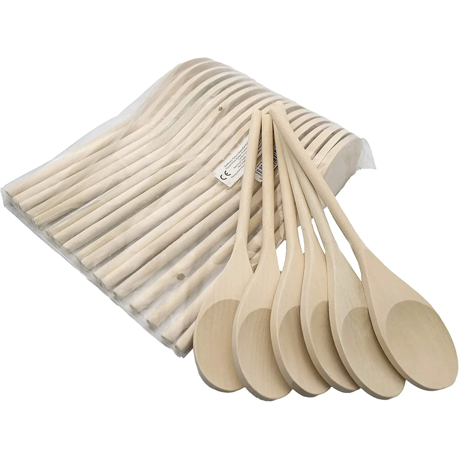 Cucchiai in Legno da Decorare – 20 cm – Set 24 Pezzi - Soggetti in legno