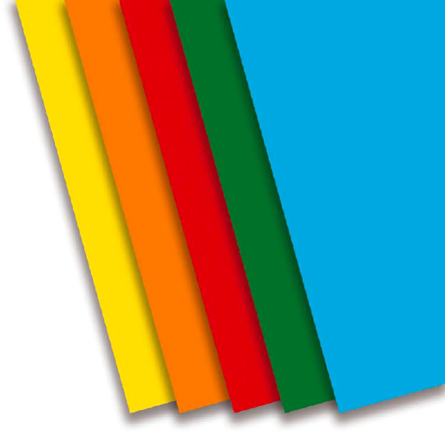 Cartoncino Colorato Premium Liscio A4 - Confezione da 250 Fogli in 5 Colori - Carta e cartoncino
