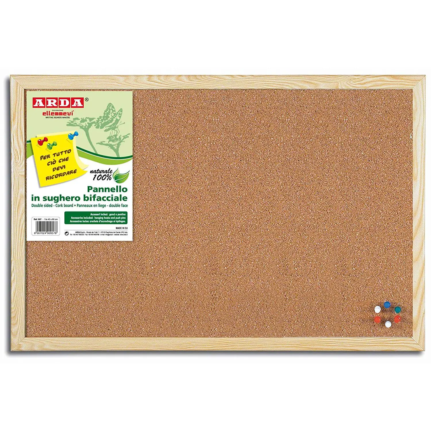 Lavagna in Sughero - 40x60 cm - Lavagnette e carrelli