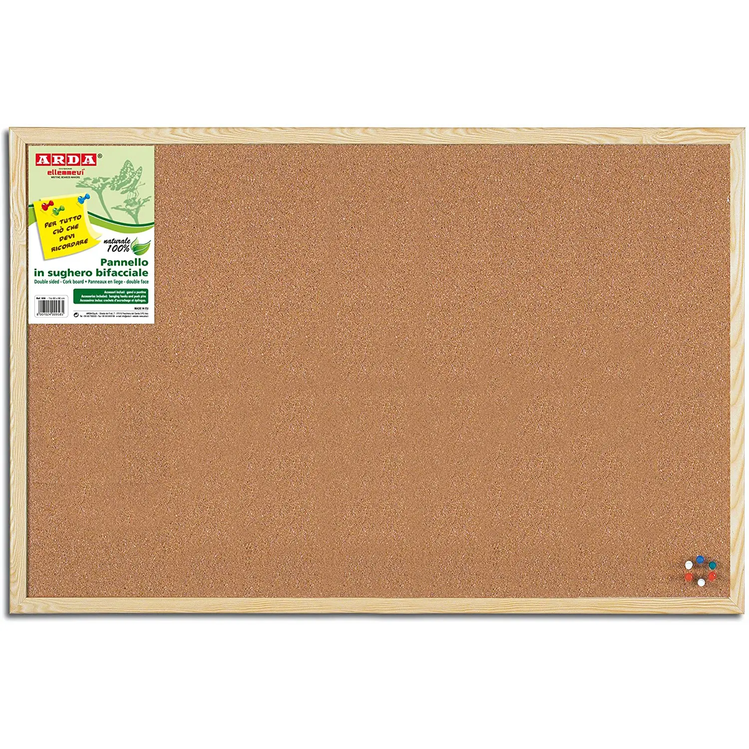 Lavagna in Sughero - 60x90 cm - Lavagnette e carrelli