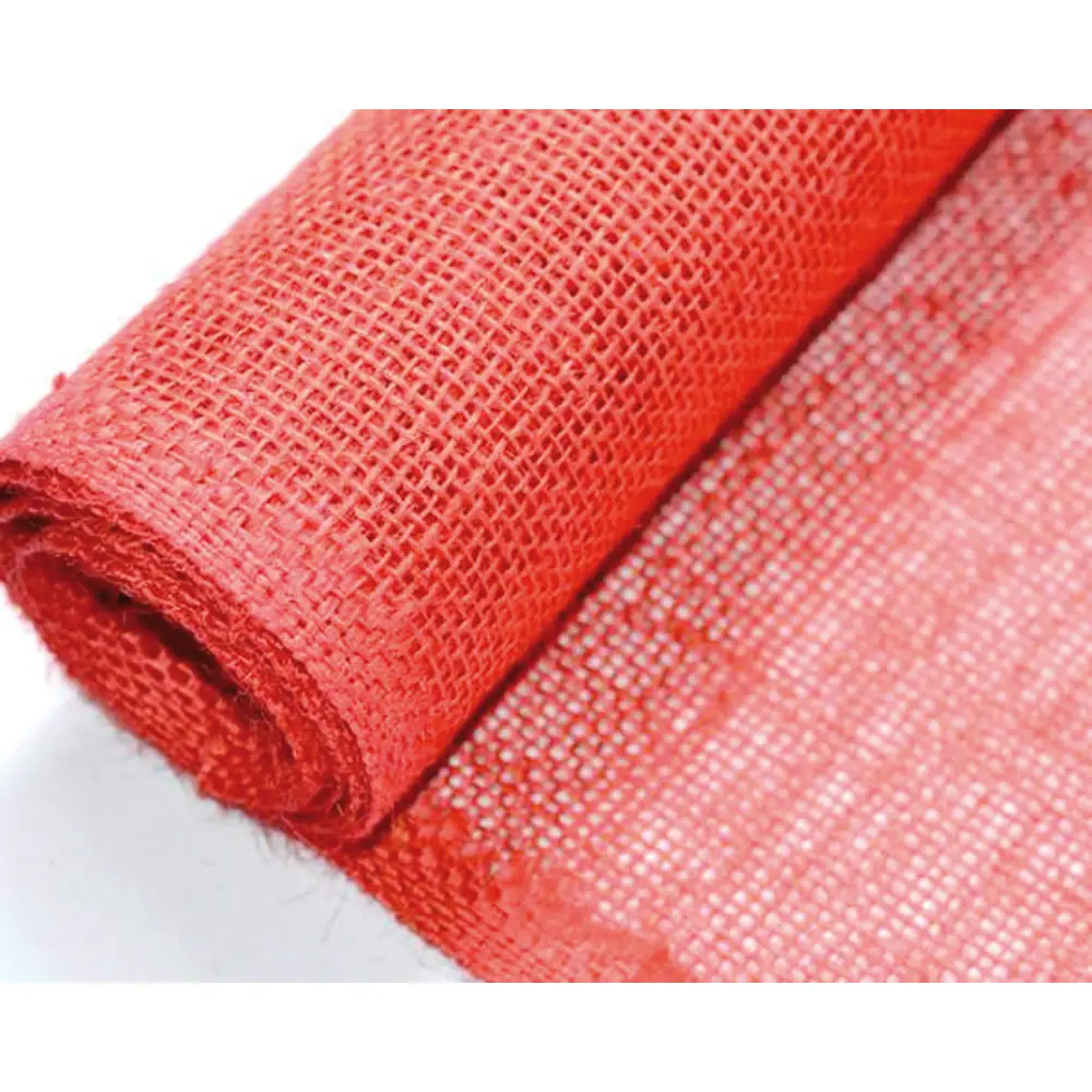 Telo in Juta Rosso 100x125 cm – Fibra di Iuta Naturale - Tessuti e stoffe