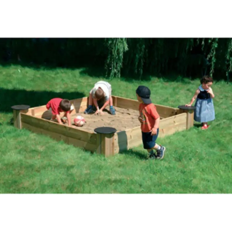 Grande Sabbiera Quadrata in Legno – Gioco da Esterno per Bambini 0-12 Anni - Playgrounds e giostre