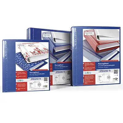 Raccoglitore Stelvio Ti 65 A4 4q Blu - Archiviazione
