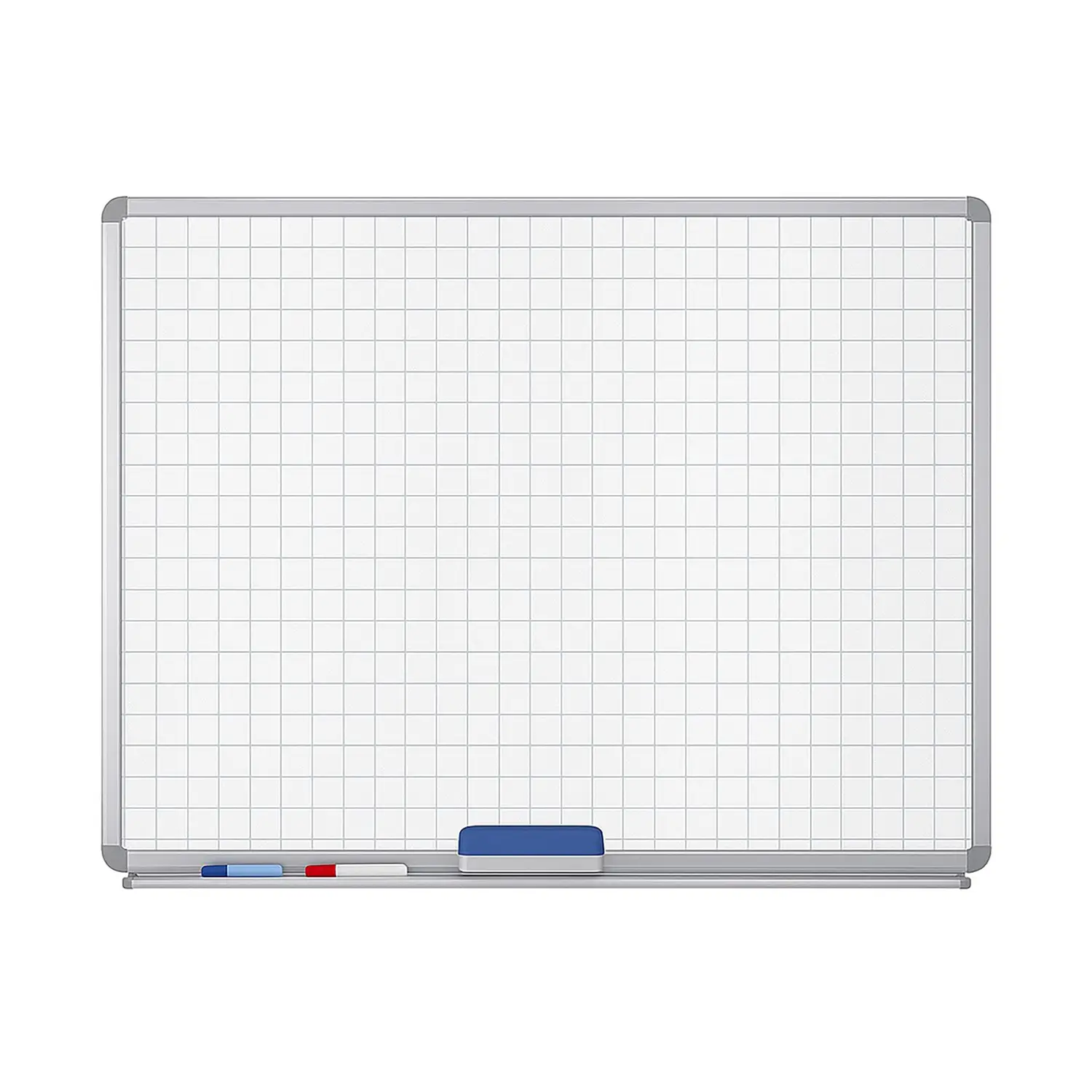 Lavagna Magnetica Bianca Quadrettata 90x120 cm – Cancellabile a Secco - Lavagnette e carrelli