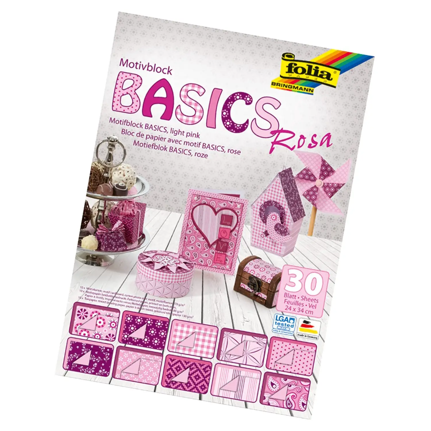 Cartoncini Creativi Rosa cm 24x34 - Carta e cartoncino