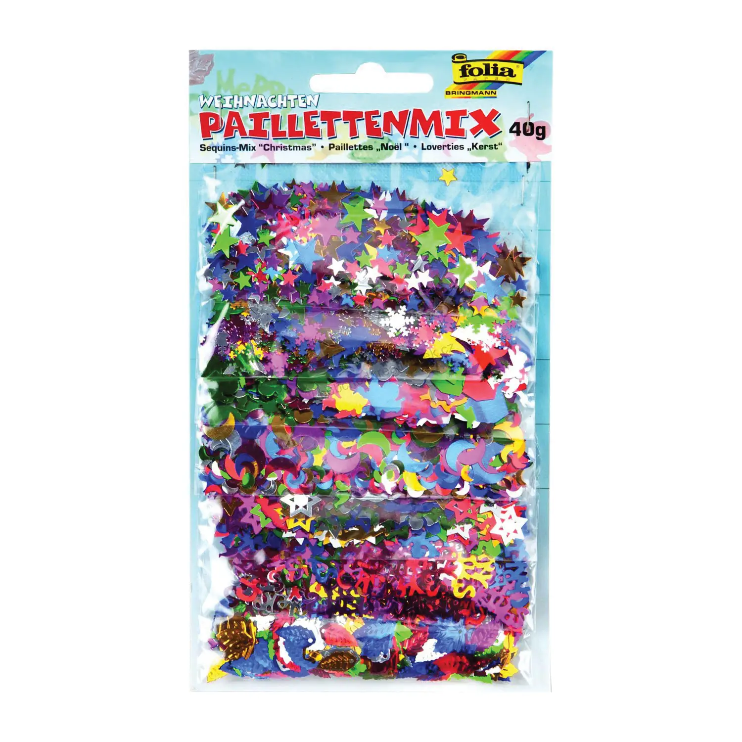 Paillettes Natalizie15mm. 40gr - Applicazioni e decori