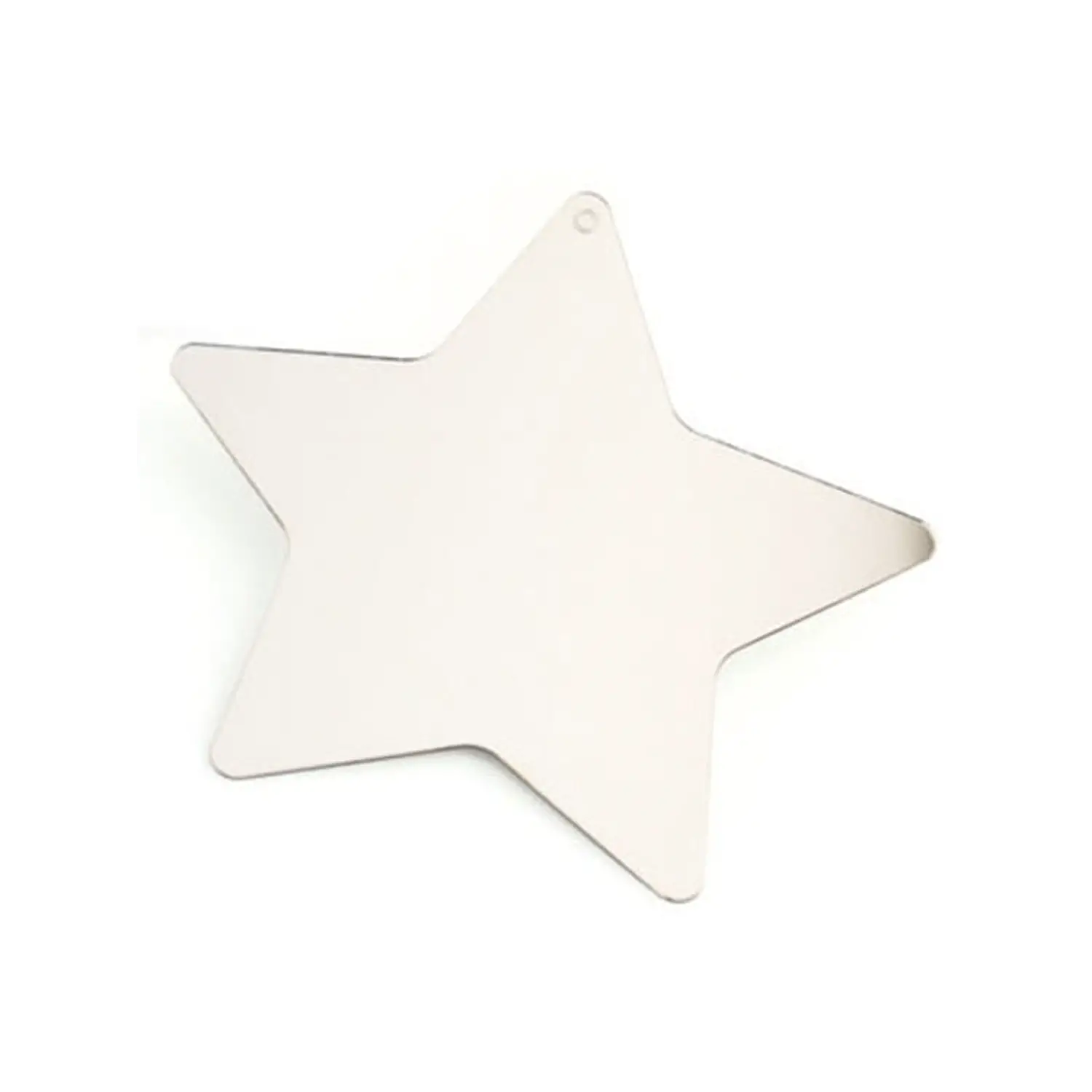 Specchi Acrilici Appendibili Stelle - 12,5 cm - Set 6 Pezzi - Cellulosa Plastica Polistirolo