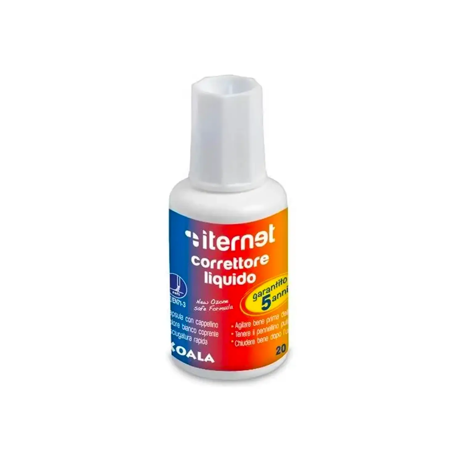 Correttore Liquido con Pennello 20 ml – Copertura e Sicurezza - Cancelleria varia