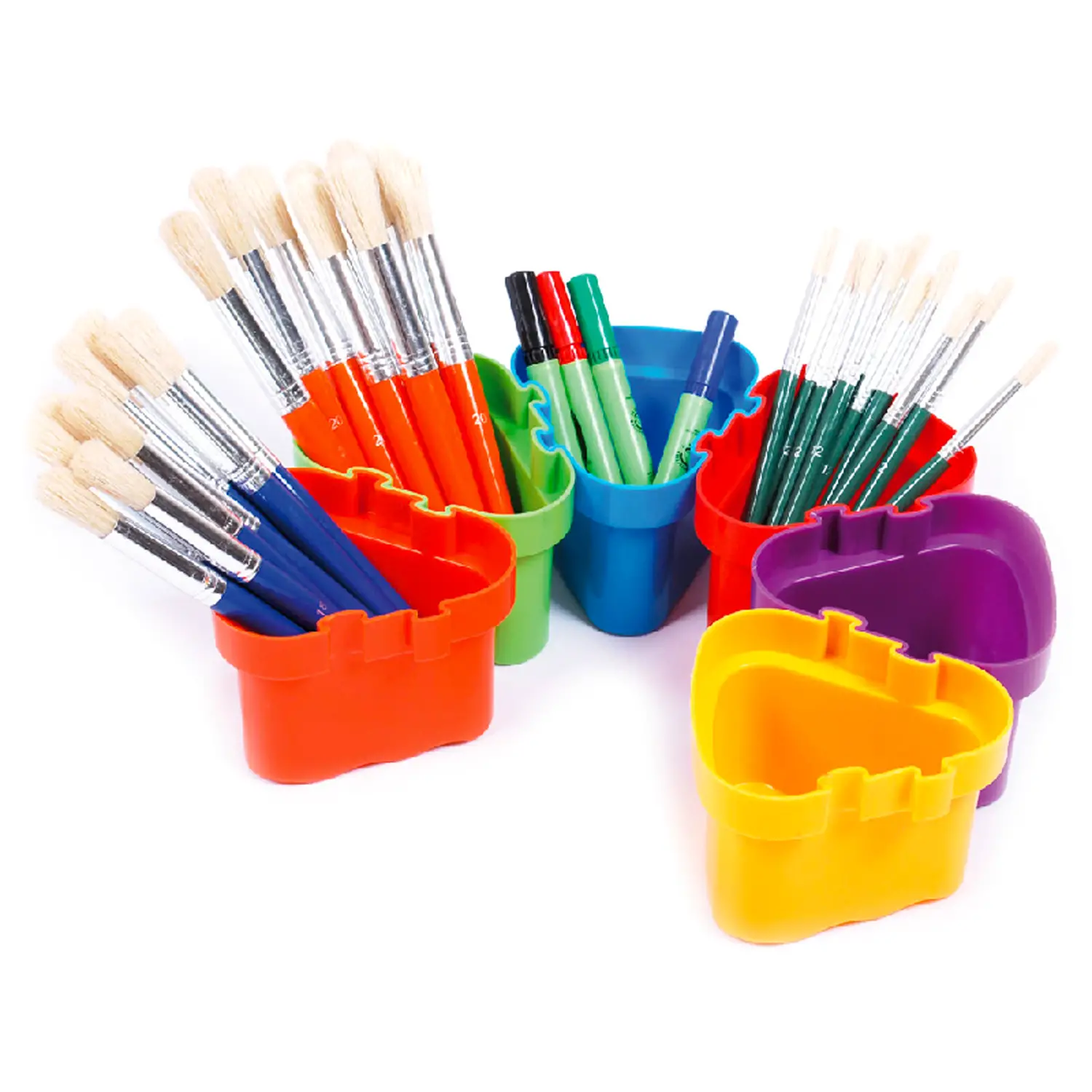 Contenitori Componibili per Pittura – Set 6 Pezzi Colorati e Versatili - Pennelli e accessori
