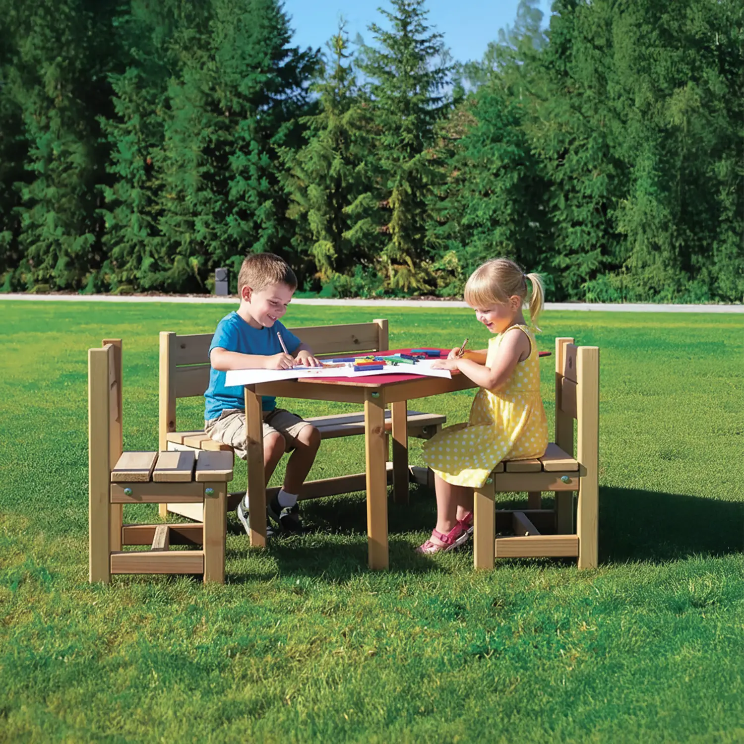 Set Tavolo con Panche Baby da Esterno – Perfetto per Bambini - Palestrine