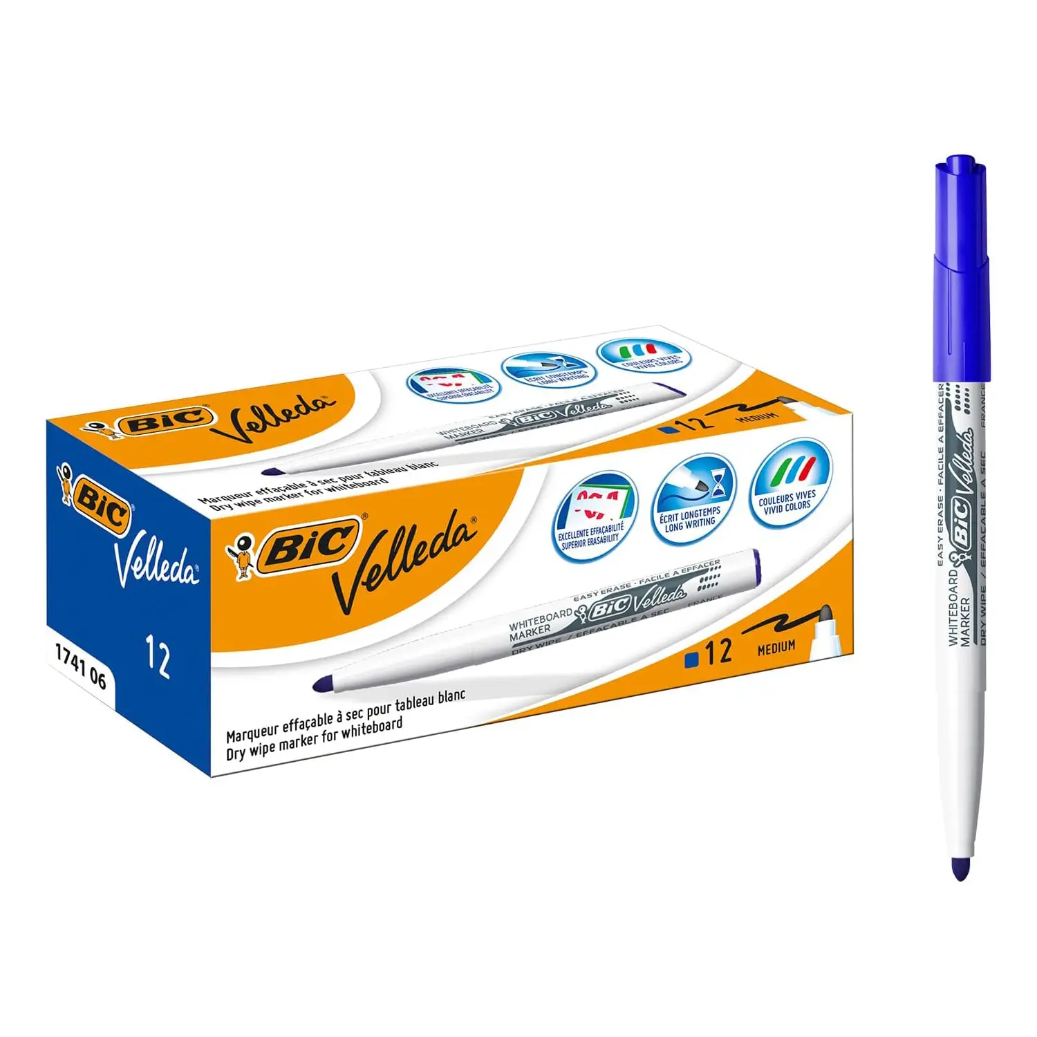 Marker Velleda Junior BIC – Colore Blu - penne pennarelli ufficio