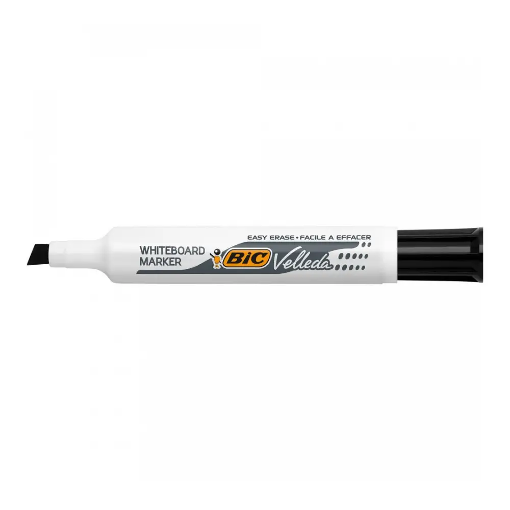 Marker Velleda BIC Cancellabile – Colore Nero - penne pennarelli ufficio