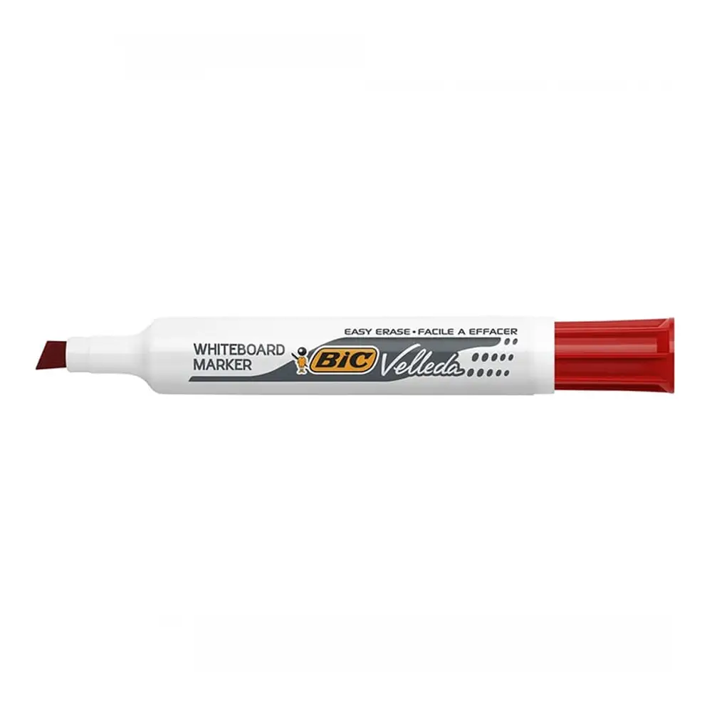 Marker Velleda BIC Cancellabile – Colore Rosso - penne pennarelli ufficio