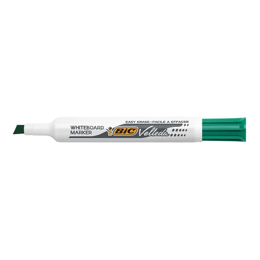 Marker Velleda BIC Cancellabile – Colore Verde - penne pennarelli ufficio