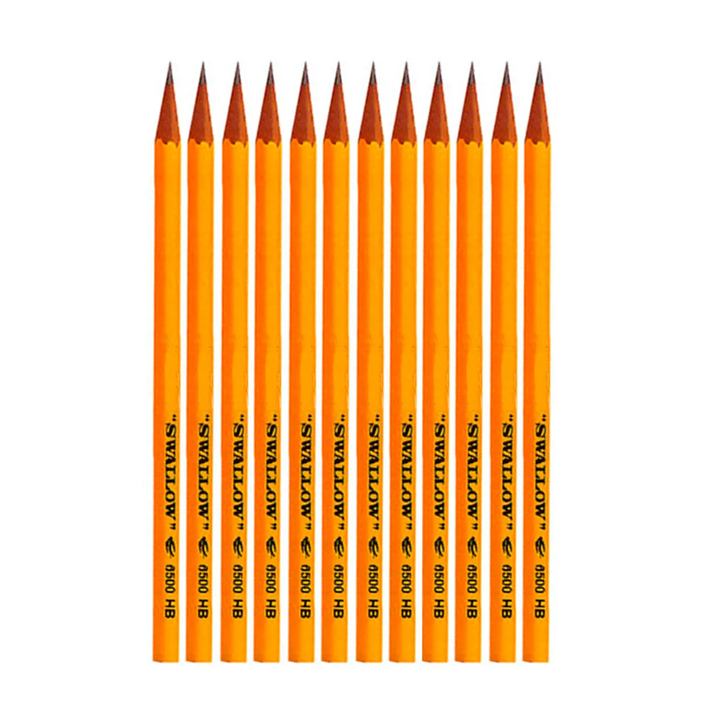 Matita Disegno Scolastica SWALLOW HB – Set da 12 Pezzi - Matite Temperini Gomme