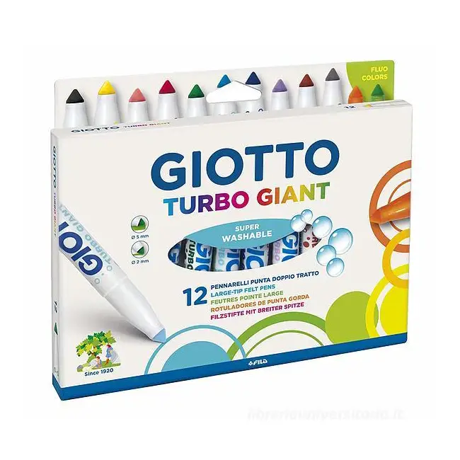 Pennarelli Giotto Turbo Giant – Astuccio da 12 Pezzi - Pennarelli