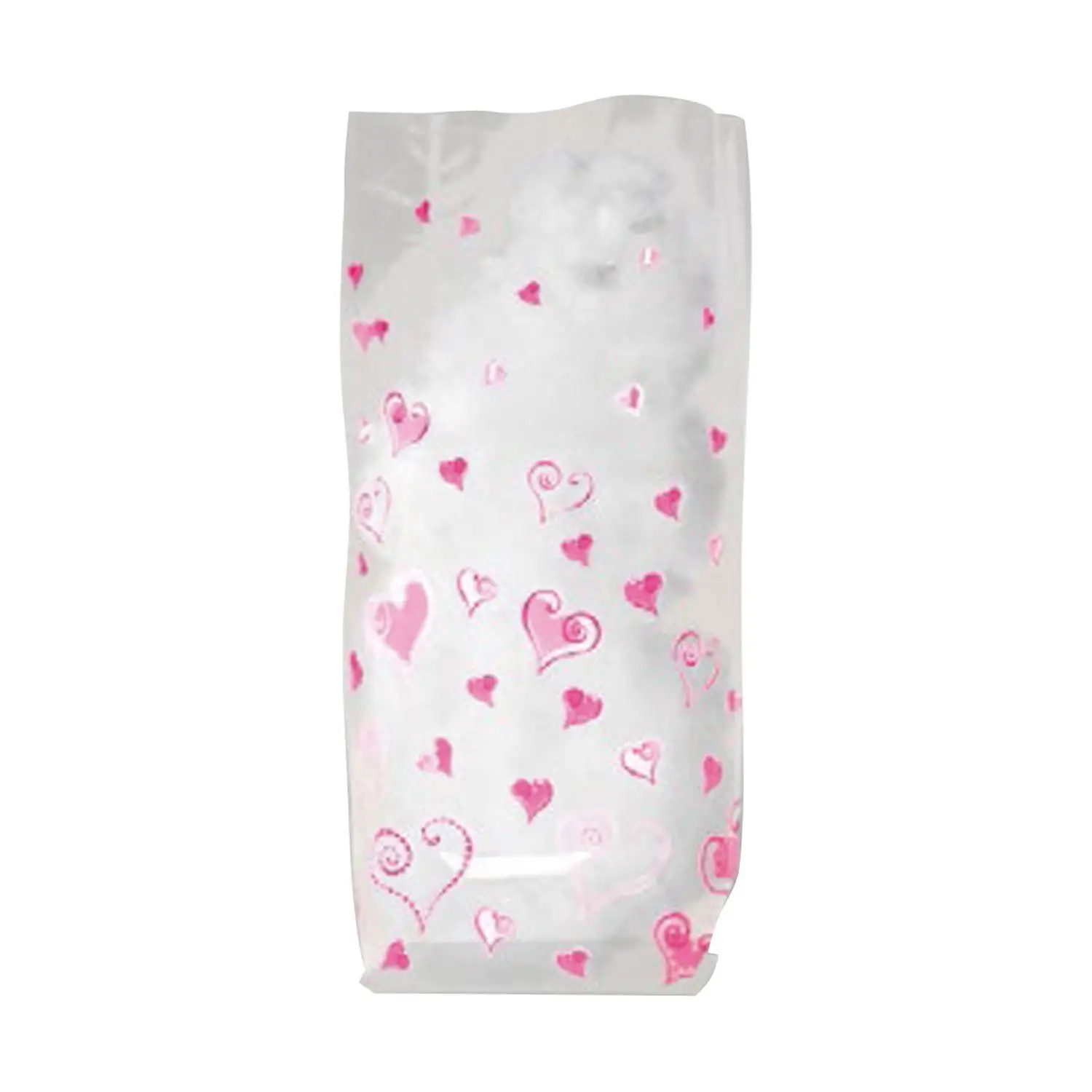 Sacchetti Cellophane Cuori – 10 Pezzi – Trasparenti e Alimentari - Carta e cartoncino