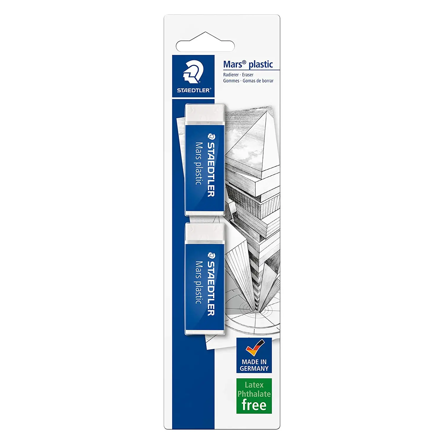 Gomma STAEDTLER Mars Plastic – Blister 2 Pezzi - Matite Temperini Gomme