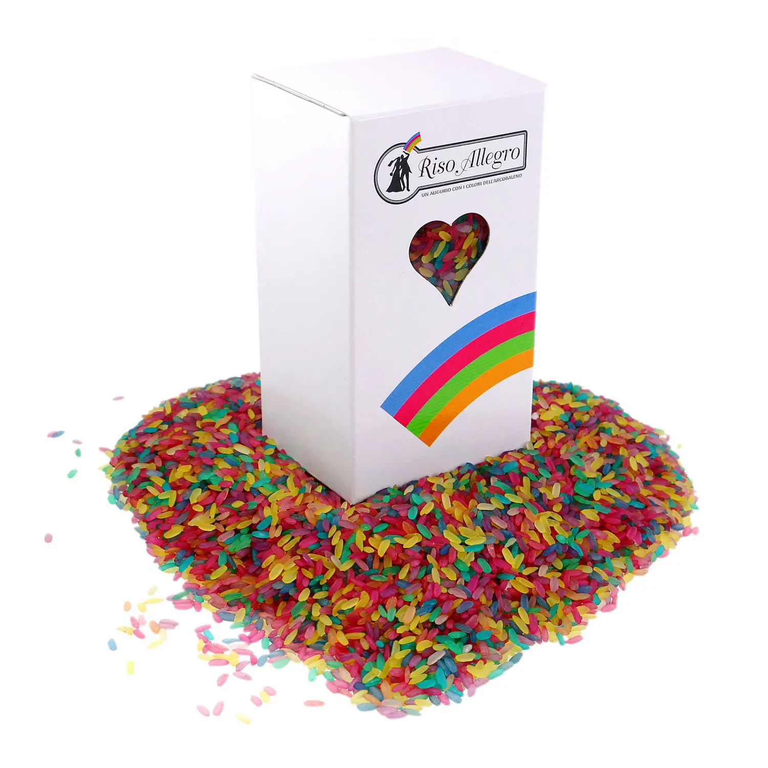 Riso Colorato Multicolor 440 gr. - Applicazioni e decori