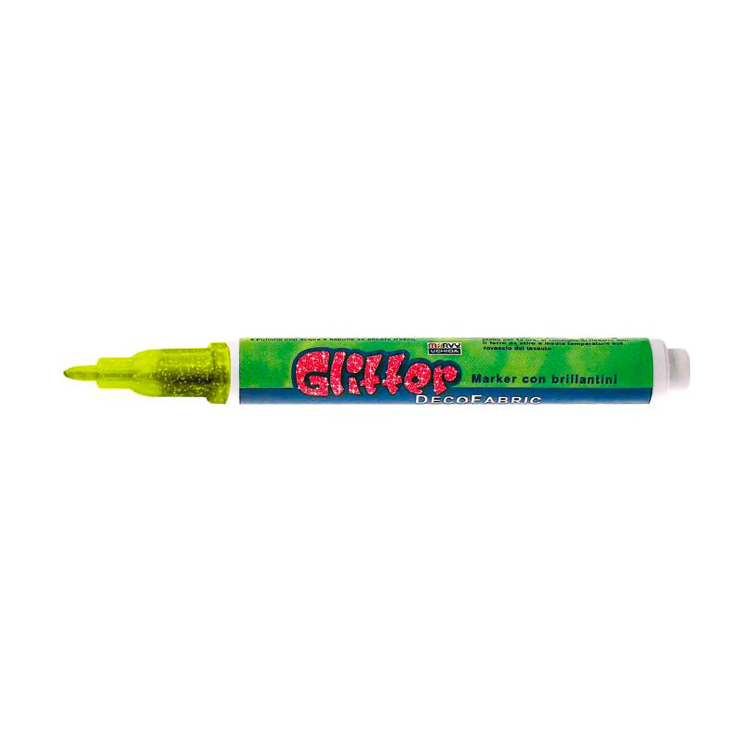 Pennarello per Tessuti - Punta 3 mm - Giallo Glitter | Marker Permanente per Stoffa - Pennarelli