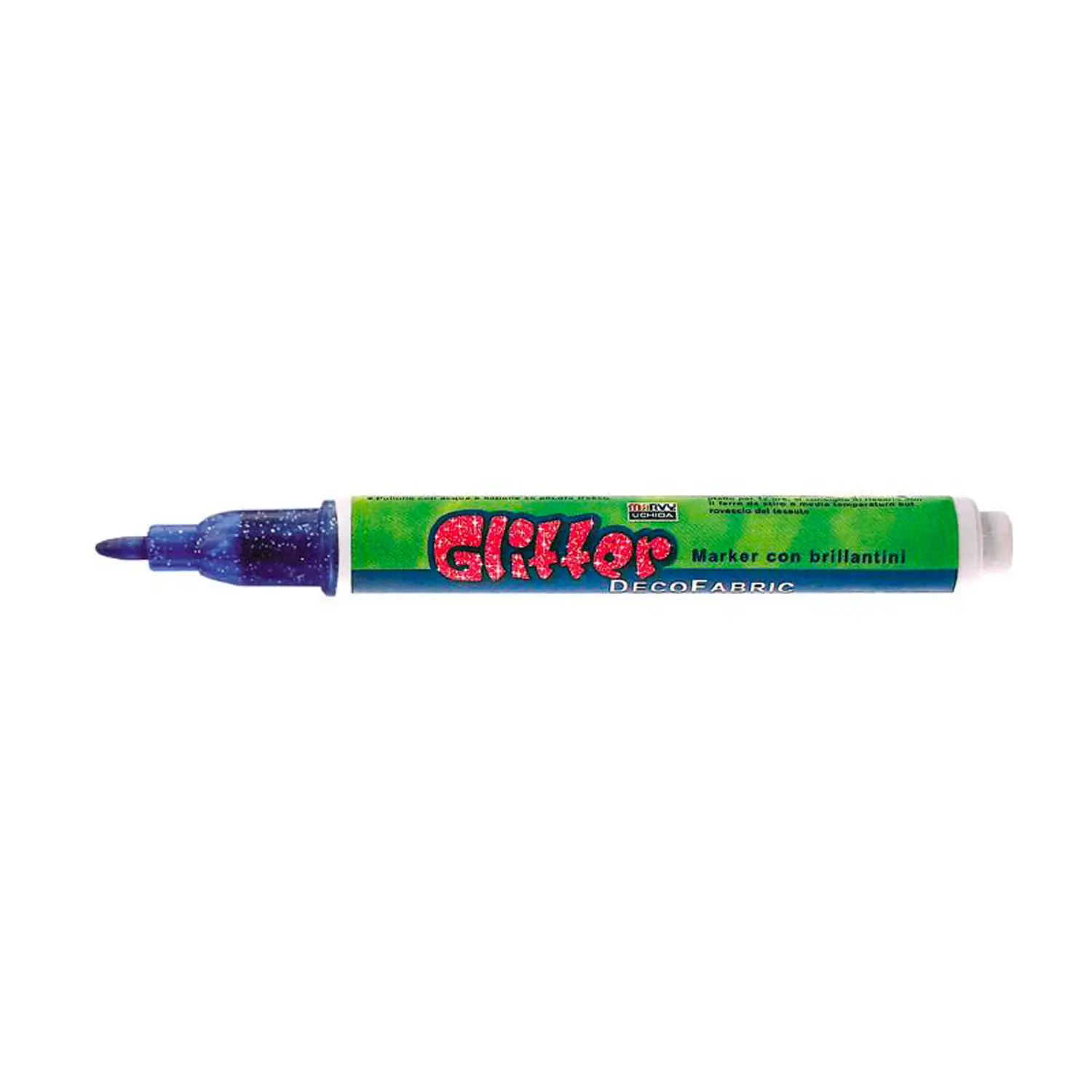 Pennarello per Tessuti - Punta 3 mm - Blu Glitter | Marker Permanente per Stoffa - Pennarelli