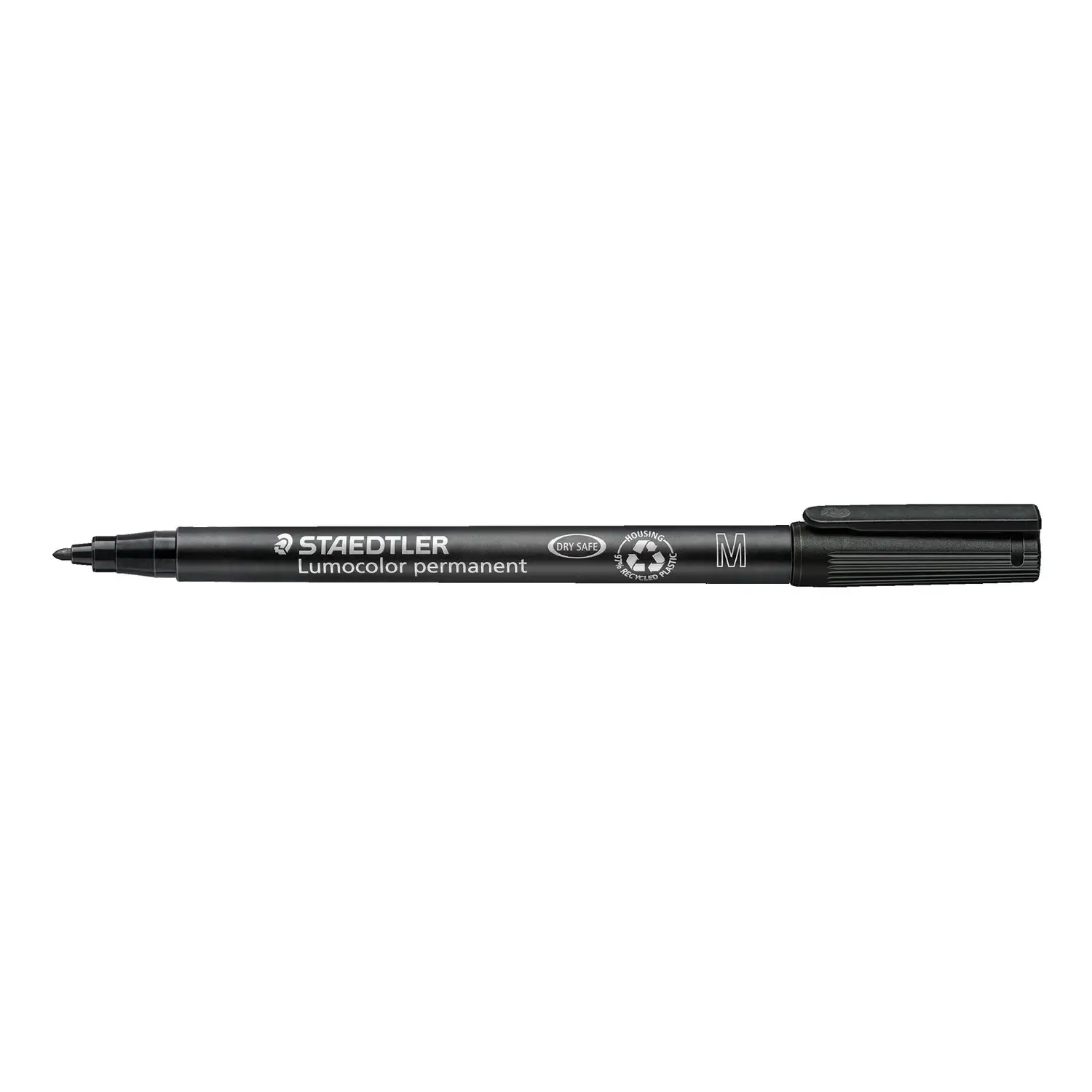 Pennarello Permanente Lumocolor Staedtler - Punta Media Nero - penne pennarelli ufficio