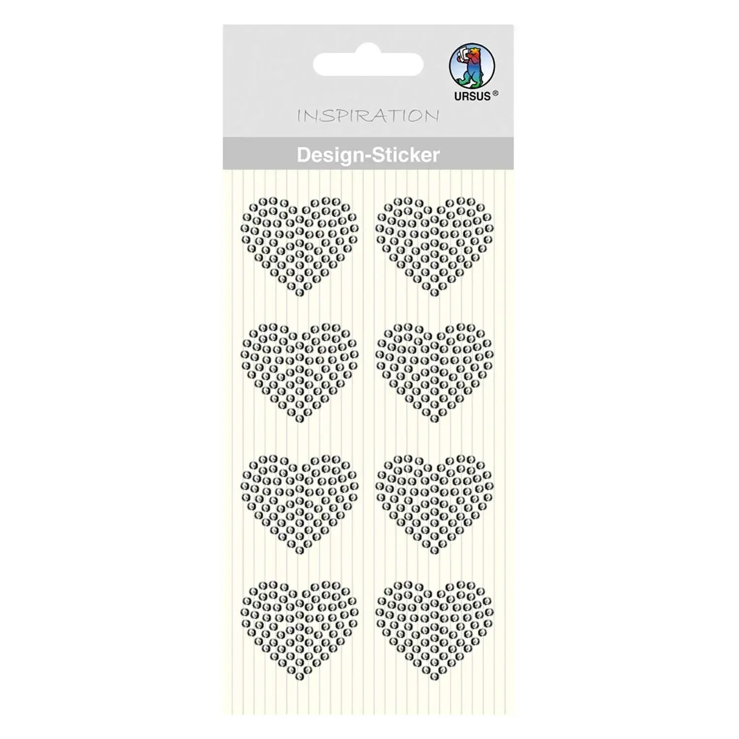 Strass Adesivi Cuori Silver 8 Pezzi - Applicazioni e decori