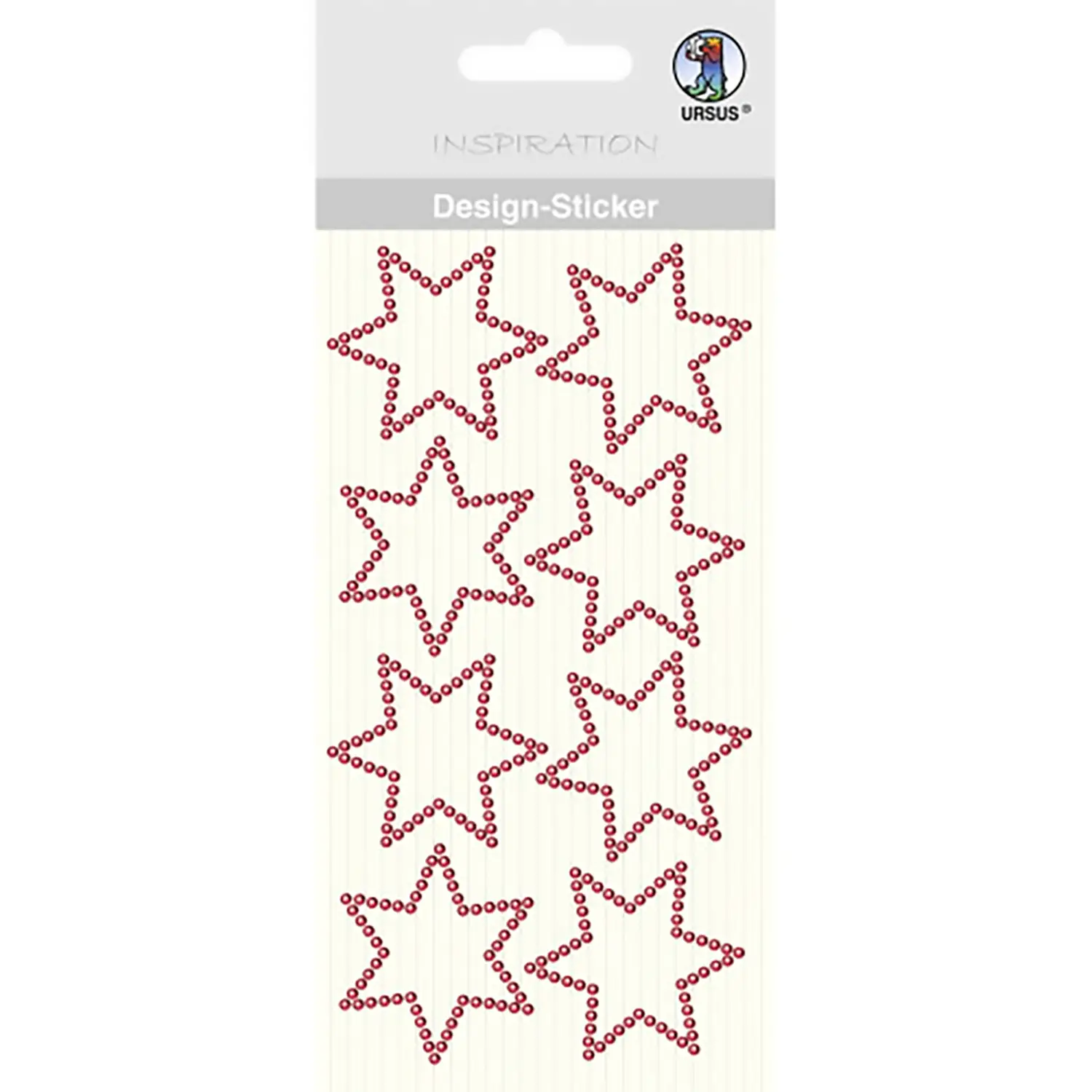 Strass Adesivi Stelle Rosse 8 pezzi - Applicazioni e decori