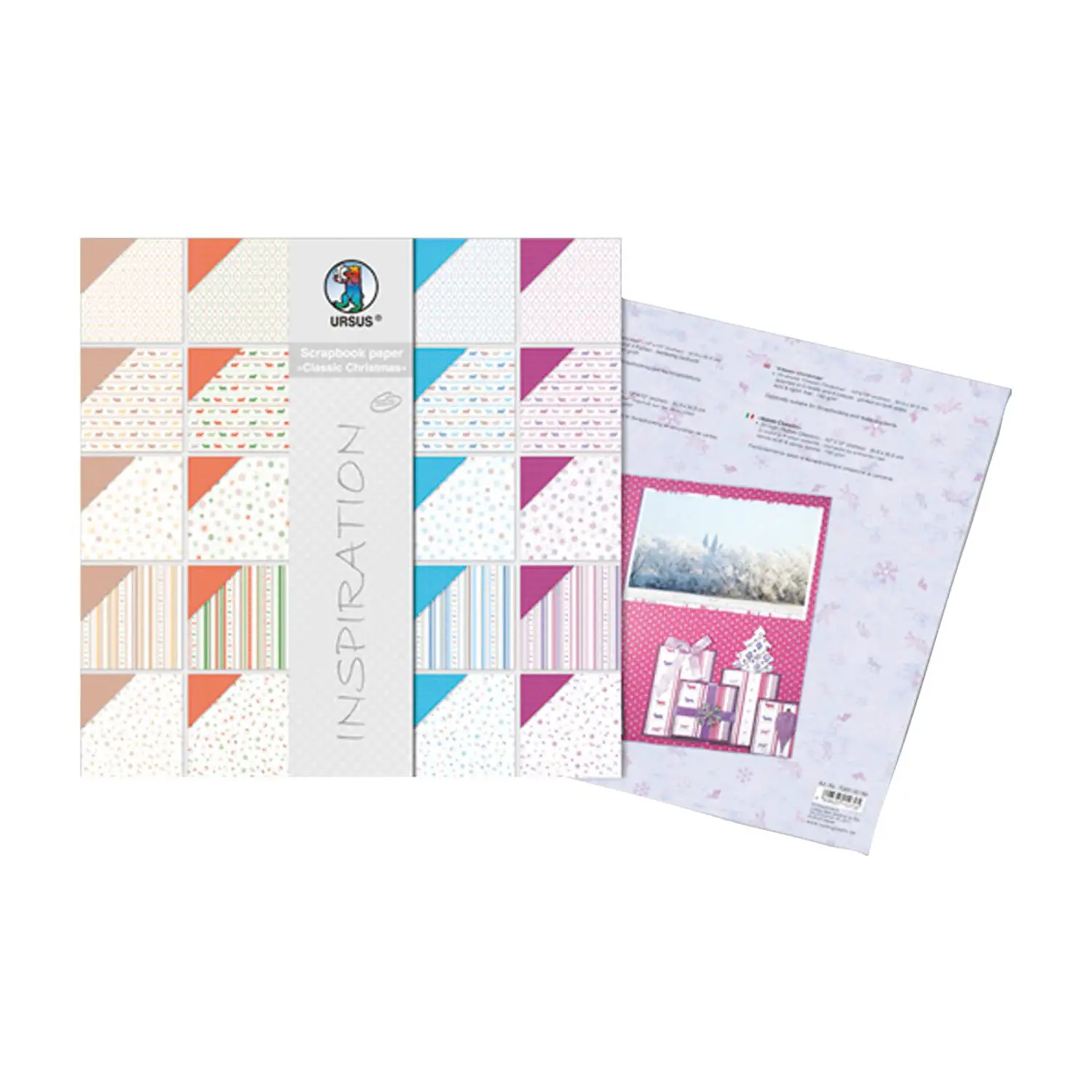 Cartoncini Bifacciali Classico Natale 20 fogli cm 30,5x30, - Carta e cartoncino