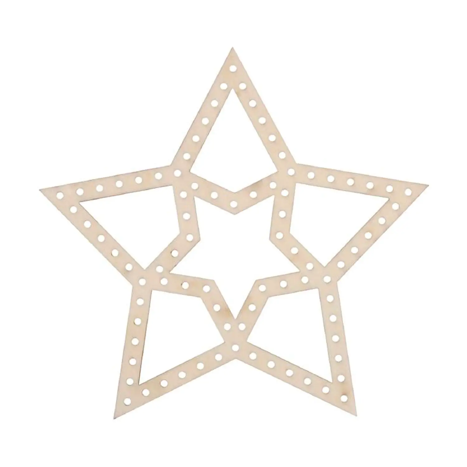 Stella in Legno da Intrecciare – 15 cm per Decorazioni Creative - Soggetti in legno