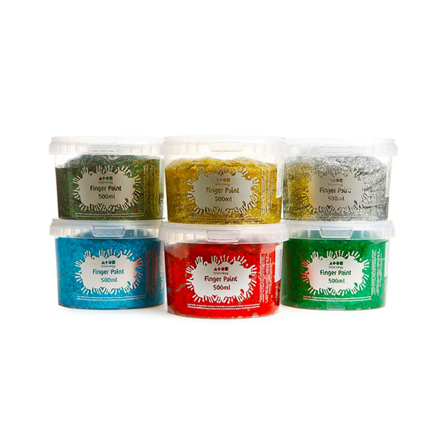 Tempera a Dita Effetto Glitter - Tempere