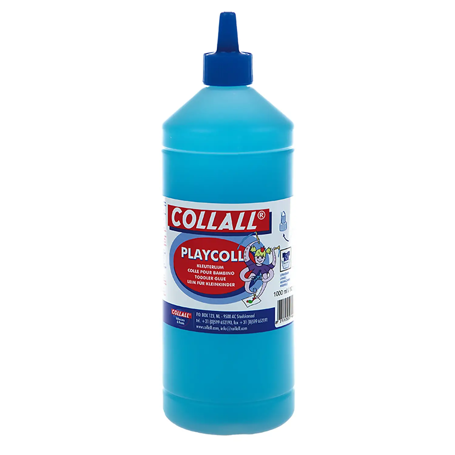 Colla Liquida Blu per Bambini Lavabile Inodore Atossica 1000 ml. - Nastri adesivi e colle