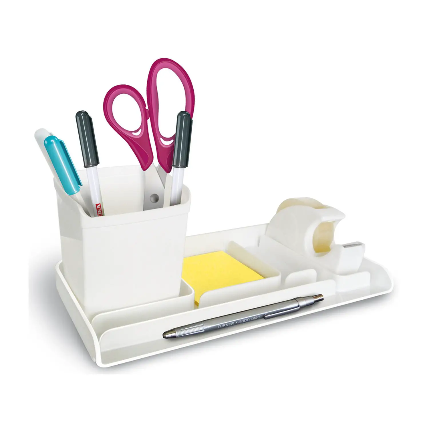 Set Cancelleria da Scrivania MyDesk Bianco – Organizer Completo per Ufficio e Studio - Accessori ufficio