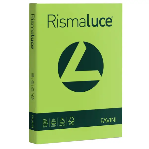 Carta Colorata Rismaluce A4 140 gr – 200 Fogli - Pistacchio - Carta e cartoncino
