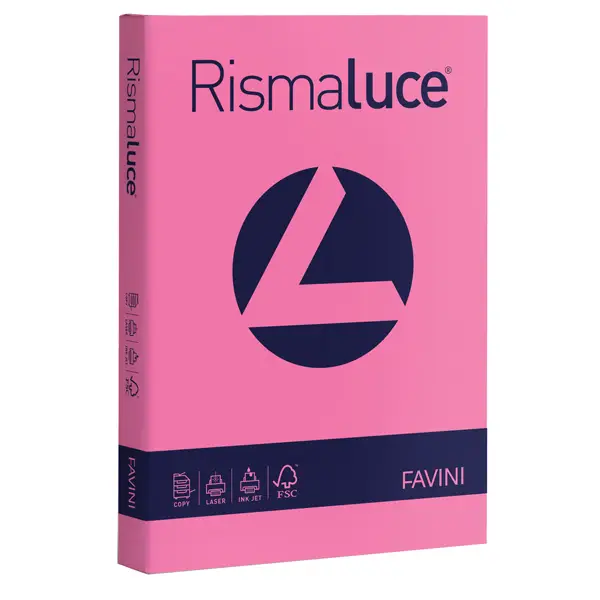 Carta Colorata Rismaluce A4 140 gr – 200 Fogli - Ciclamino - Carta e cartoncino