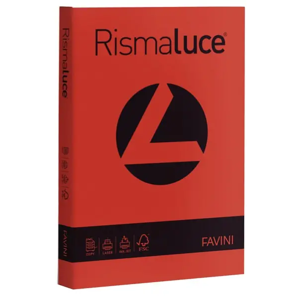 Carta Colorata Rismaluce A3 90 gr – 300 Fogli - Rosso - Carta e cartoncino