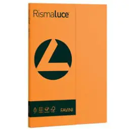Carta Colorata Rismaluce A4 90 gr – 100 Fogli - Arancio - Carta e cartoncino