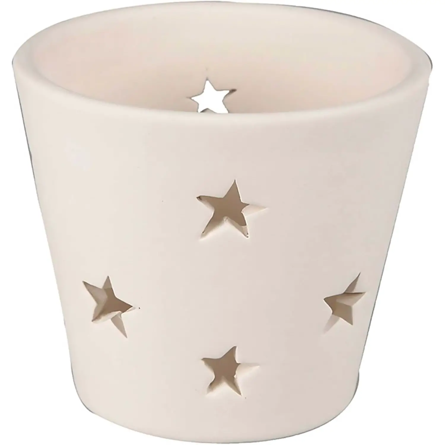 Porta Lumini in Terracotta con Stelle – Set 12 Pezzi - Cellulosa Plastica Polistirolo